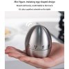 Timer da cucina, timer meccanico in acciaio inossidabile, simpatico timer per uova e mela, sveglia rumorosa, nessuna batteria richiesta, tempo di gestione dei bambini, cottura al forno e cottura, timer manuale - immagine 5