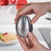 Timer da cucina, timer meccanico in acciaio inossidabile, simpatico timer per uova e mela, sveglia rumorosa, nessuna batteria richiesta, tempo di gestione dei bambini, cottura al forno e cottura, timer manuale - immagine 4