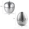 Timer da cucina, timer meccanico in acciaio inossidabile, simpatico timer per uova e mela, sveglia rumorosa, nessuna batteria richiesta, tempo di gestione dei bambini, cottura al forno e cottura, timer manuale - immagine 2
