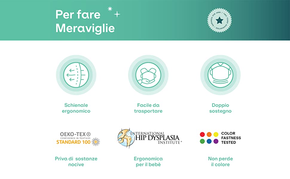 Certificazioni fascia neonato koala babycare