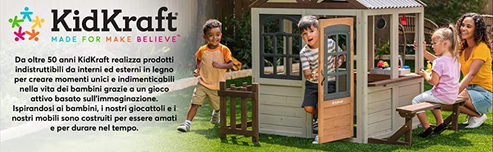 KidKraft, mobili da giardino, per bambini, playset, altalene, casetta per bambini, in legno