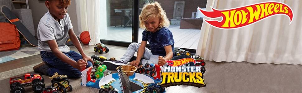 Hot Wheels Monster Truck in scala 1:64, Veicolo Singolo a Sorpresa, FYJ44