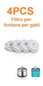 4PCS Filtro per fontana per gatti