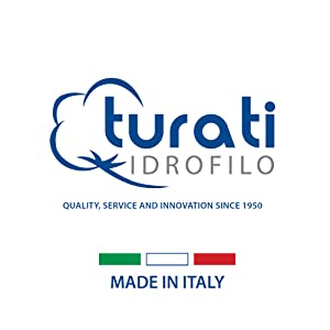 logo turati idrofilo e bandiera made in italy