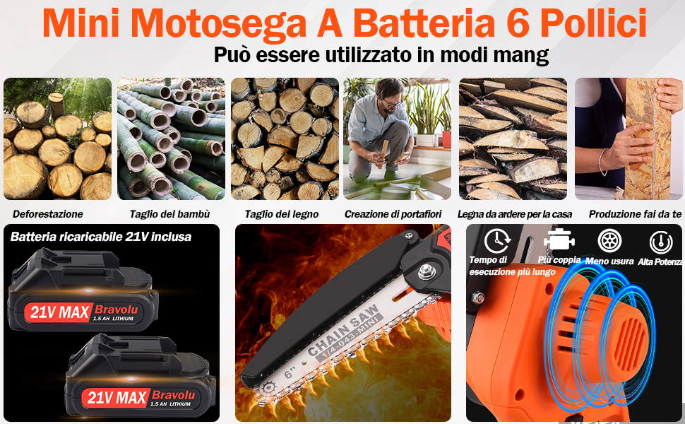 motosega elettrica a batteria