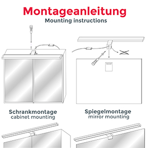 Spiegel und Wandmontage