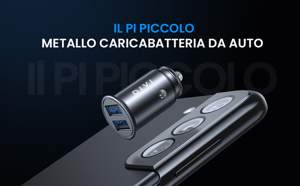 Caricabatteria auto USB