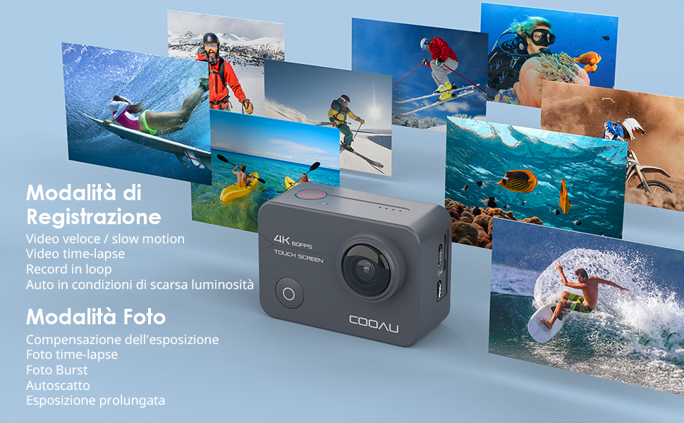 Action cam con Molteplici Modalit?? e Funzioni!