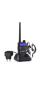 1PZ Walkie Talkie UV-5R 65MHz-108MHz con Alimentatore