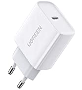 UGREEN Caricatore USB C 20W Caricabatterie PD Quick Charge 4.0 Power Delivery 3.0 Compatibile con...