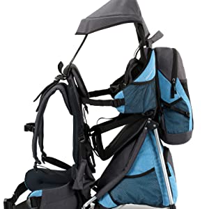 MONTIS HOOVER NEXUS, Zaino Porta Bimbo Premium, Fino a 25kg (Blu) ?? 