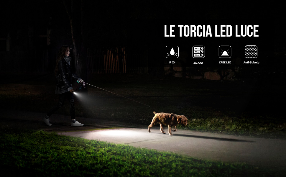 LE Torcia LED Luce Potente