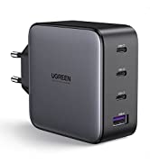 UGREEN 100W Caricatore USB C 4 Porte con GaN Tech, Alimentatore Multiplo USB, Caricabatterie USB ...