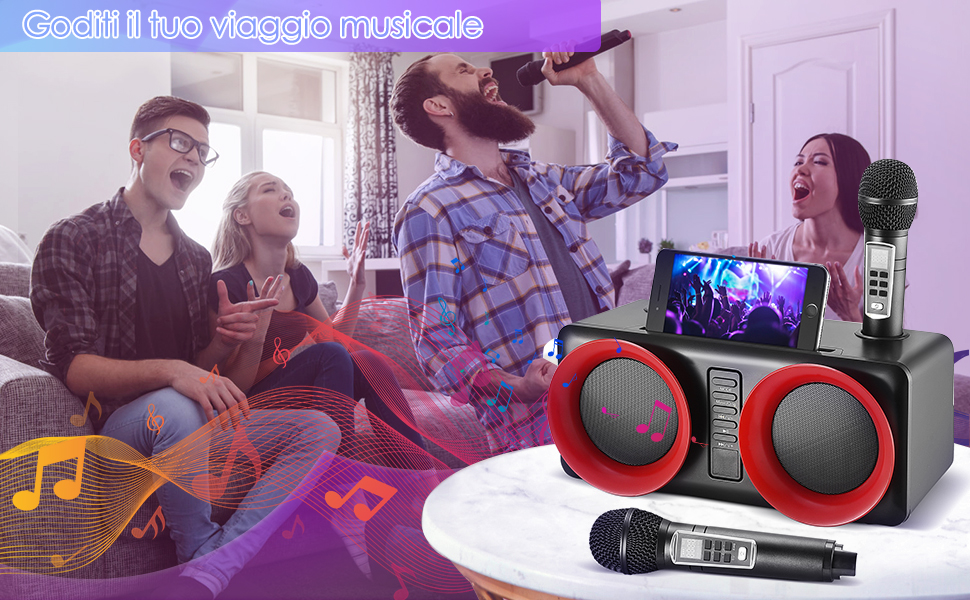 Karaoke con microfono