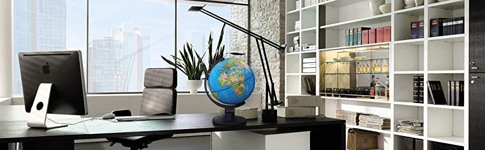 Exerz 30CM Mappamondo/World Globe/Globo in Inglese - Decorazione Desktop/Educazione/Geografica