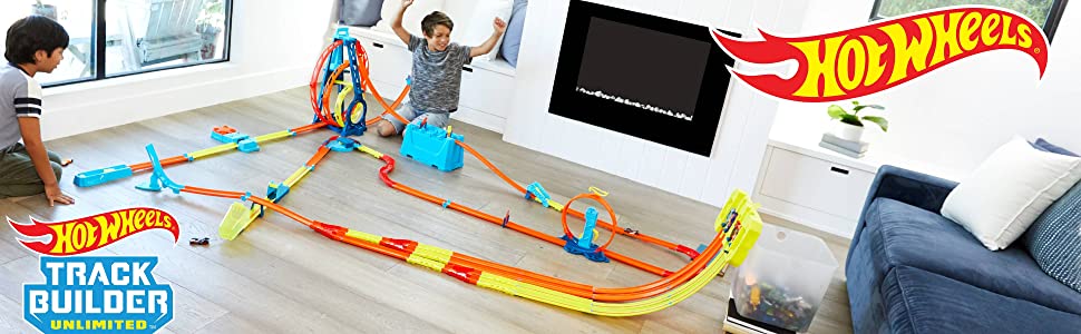 Hot Wheels Track Builder, Playset Pista Gravity Box, Giocattolo per Bambini 4+ Anni, GLC95