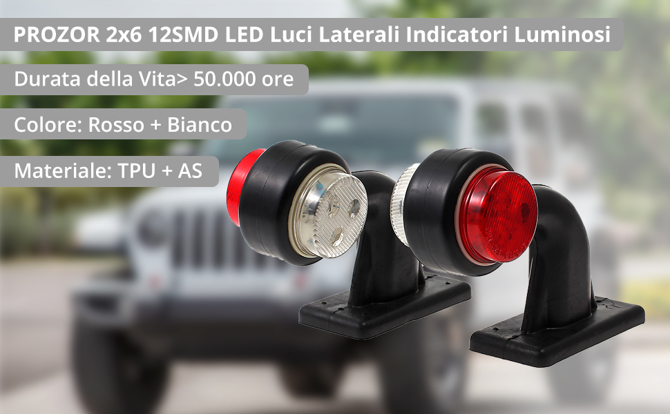  2x6 12SMD LED Luci Laterali Indicatori Luminosi Luce