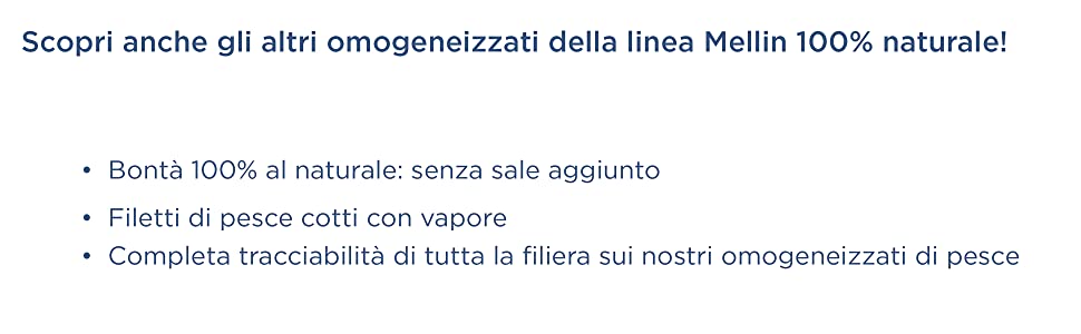 mellin, pesce, omogeneizzato, pappa, proteine, bambino