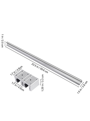 SBR16-600 mm Kit Binario di Guida Lineare