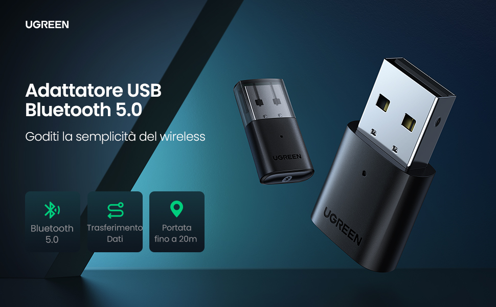 ugreen USB 2.0 Dongle Bluetooth 5.0 Wireless