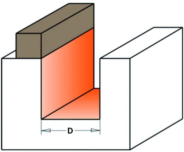 912.160.11B Fresa a Taglienti Diritti per Rifilare con Cuscinetto, Serie Lunga, Grigio/Arancio per legno - immagine 2