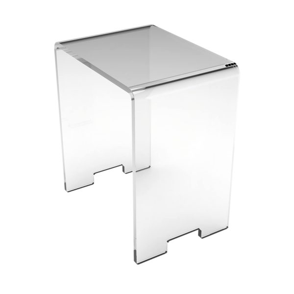 Agplex - Sgabello doccia in plexiglass - Design trasparente ideale sia per il bagno che per la sala o per l' ingresso - Comoda seduta in acrilico - Spessore 12mm - immagine 4