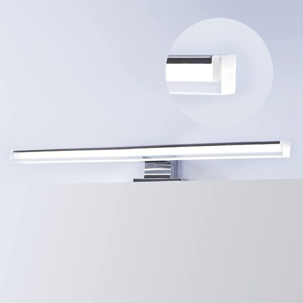 Luce Specchio Bagno Led,molto luminoso 10W 1100 lm, Lampada da Specchio Bagno, 4000k bianco naturale 230v IP44 - immagine 4