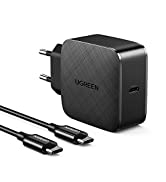 UGREEN Caricatore USB C 65W GaN Tech con 2M Cavo USB C da 100W, Caricabatterie USB 30W/25W/20W Co...