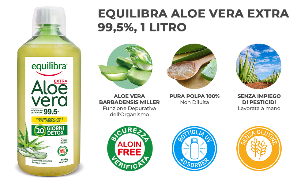 Equilibra Aloe Vera Extra 99,5%, 1 litro