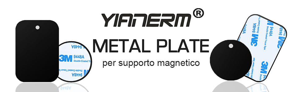 YIANERM Kit di sostituzione piastra metallica porta cellulare magnetico