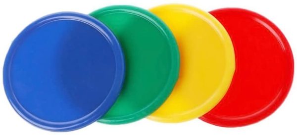 Gettoni Plastica, 200 Pcs Colorato Learning Resources Monete, Gettone Carrello Spesa o Supermercato, Token Autoscontro, Fiches per Giochi di Bingo e Matematica, 25mm 10 Colori - immagine 2