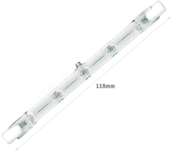 2 Pezzi Lampade Alogena Dimmerabile R7S 118mm Bianco Caldo 2700K (120W 2250 Lumen) - immagine 2