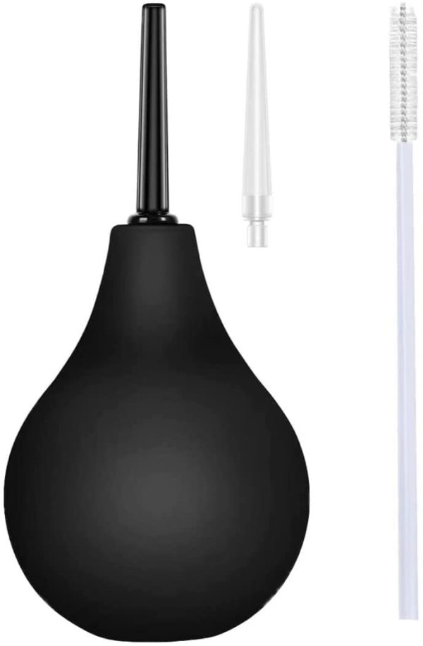 Meiruier 2 tubi di ricambio Clistere Anale Medico in Silicone Doccia Anale Sanitaria Morbida Confortevole Design Unico Intimo per Uomini Donne (black) - immagine 5