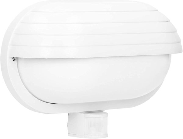 MUSAM E27 Lampada da Esterno con Sensore di Movimento -- Fino a 60W -- IP44 -- Impermeabile (lampadina Acquistata Separatamente) (Bianco) - immagine 4