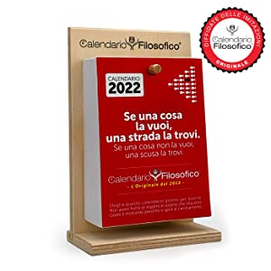 Calendario Filosofico 2022 con supporto in legno di betulla