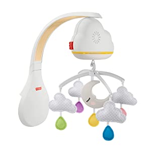 Fisher-Price Giostrina Soffici Nuvolette con Unit?? Relax, Suoni e Luci Personalizzabili