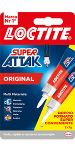 colla original 2 tubetti colla easy brush pennellino facile loctite super attac attack attak 