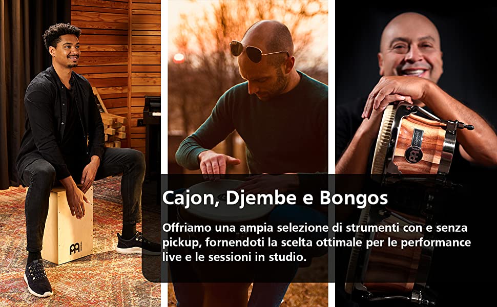 cajon djembe e bongos