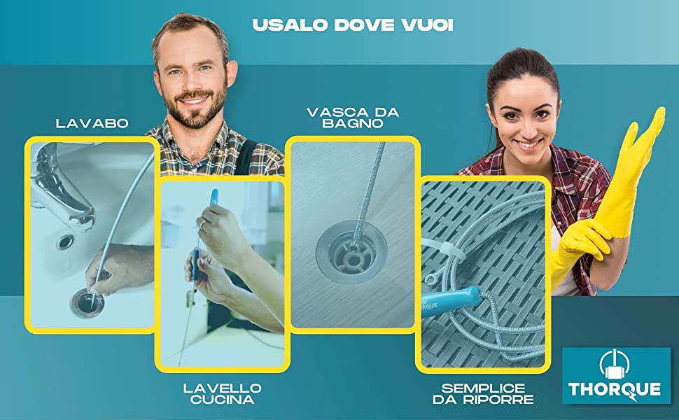 idraulici semplici passaggi alternativa stura lavelli con cavo da idraulico