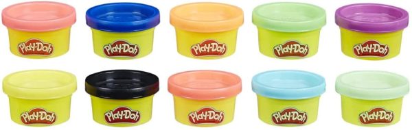 Hasbro Play-Doh Party Pack, Colori della Fantasia, 10 Vasetti - immagine 2