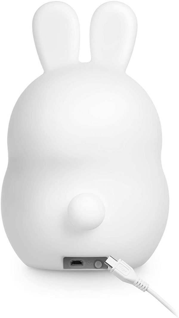 Luce Notturna Bambini LED Coniglietto in Silicone Morbido Safe con Telecomando - Lampada da notte Neonati - Ricaricabile - immagine 9