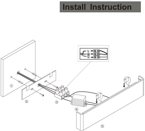 Applique da Parete Interni LED Impermeabile IP44 con Trasfomatore Lampada Parete Moderna Luce Bagno Specchio 24W Pari a 75W Luce Bianco Neutro 4000~4500K 3120 lumen Angolo a Fascio 120 Gradi - immagine 7