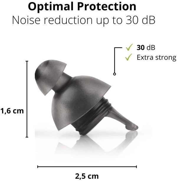 SCHALLWERK ? Sleep+ Tappi per orecchie di protezione dell'udito per dormire ?C attutisce il rumore e il russare ?C Ideale per un sonno tranquillo e contro il russare
