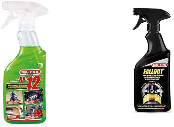 Mafra, Hp12, Sgrassatore Universale Multiuso Con Formula Attiva & H0961 Fallout Iron Remover, Decontaminante Rapido, Elimina I Residui Ferrosi Dalla Carrozzeria E Dai Cerchi In Lega - immagine 6