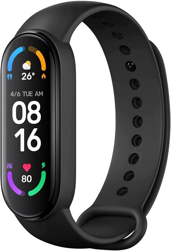 Xiaomi Mi Smart Band 6 Schermo AMOLED da 1,56 Pollici, Monitor Della Frequenza Cardiaca e Dell'ossigeno Nel Sangue 24 ore, Tracker Fitness Bluetooth, 5ATM, Versione Globale, Nero - immagine 6