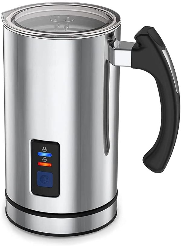 Montalatte Elettrico, 500W Riscaldalatte in Acciaio Inox con Funzione Latte Caldo e Freddo, Schiumatore Automatico per Caff??, Cioccolata Calda, Caff?? Macchiato, Cappuccino, Scaldalatte Elettrico - immagine 7