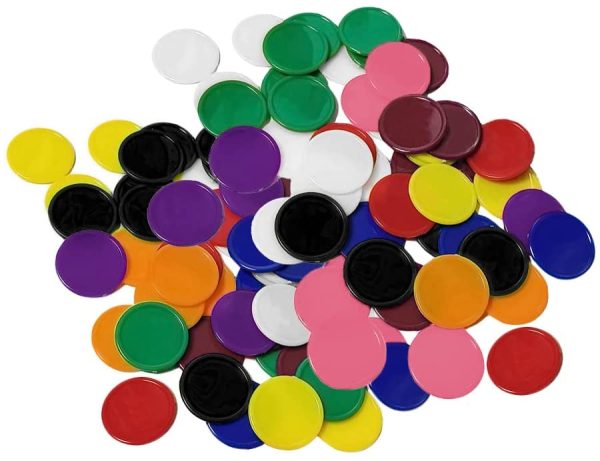 Gettoni Plastica, 200 Pcs Colorato Learning Resources Monete, Gettone Carrello Spesa o Supermercato, Token Autoscontro, Fiches per Giochi di Bingo e Matematica, 25mm 10 Colori