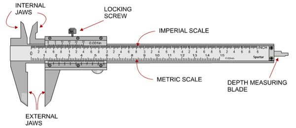 Calibro a Corsoio da 150mm / 6 Pollici in Acciaio Inox Micrometro di Misurazione Calibro Utensile per Misurzione Esterna, Interna, Profondit?? e di Passo