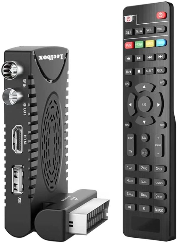 Decoder Digitale Terrestre DVB-T2 H.265 HEVC Main 10 Bit, Ricevitore Digitale Terrestre TV HD Riceve TUTTI i canali gratuiti, Supporta SCART HDMI Multimedia PVR USB WiFi [2in1 Telecomando Universale] - immagine 2