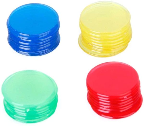 Toddmomy 400 Pezzi 4 Colori Fiches da Bingo da 3/4 Pollici Mini Fiches da Poker Chip di Conteggio in Plastica per Giochi per Bambini a Casa - immagine 4